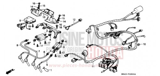 IMPIANTO ELETTRICO CBR600FJ di 1988